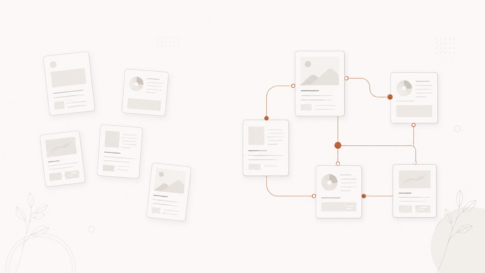 From scattered, disconnected pages to a tidy connected cluster